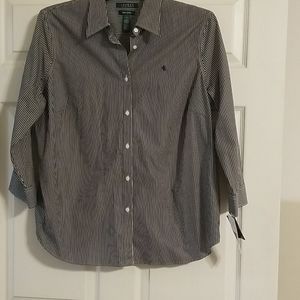 NWT Ralph Lauren Non-Iron Button Front Shirt